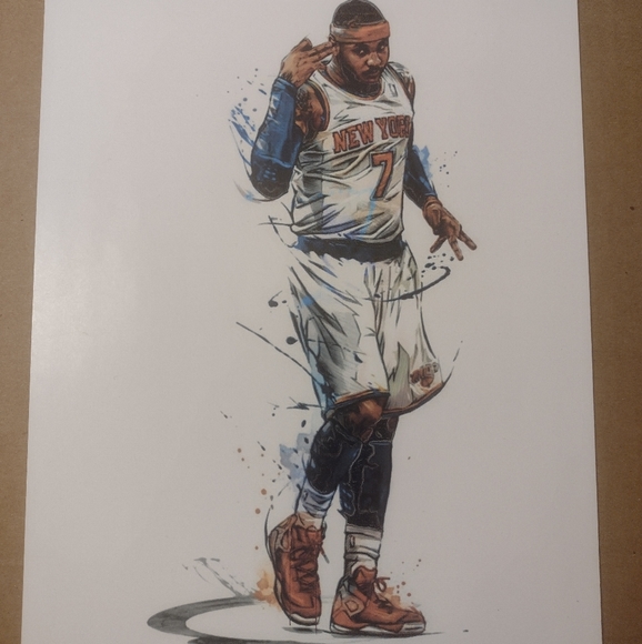 BRAND NEW!💯 CARMELO ANTHONY KNICKS GLOSSY 8.5x11 BASKETBALL COLOR ART POSTER!🤩 - Picture 4 of 6